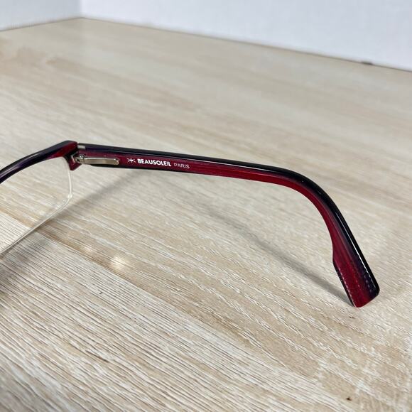 Beausoleil 318 103 Eyeglasses Purple Multicolor Half Rim Excellent Cond main image 4